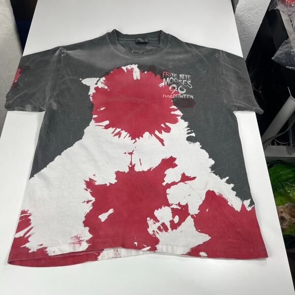 VTG Moose McGillycuddy’s T-Shirt Halloween Frite Nite 96 Men’s L Single Stitch - Picture 8 of 16